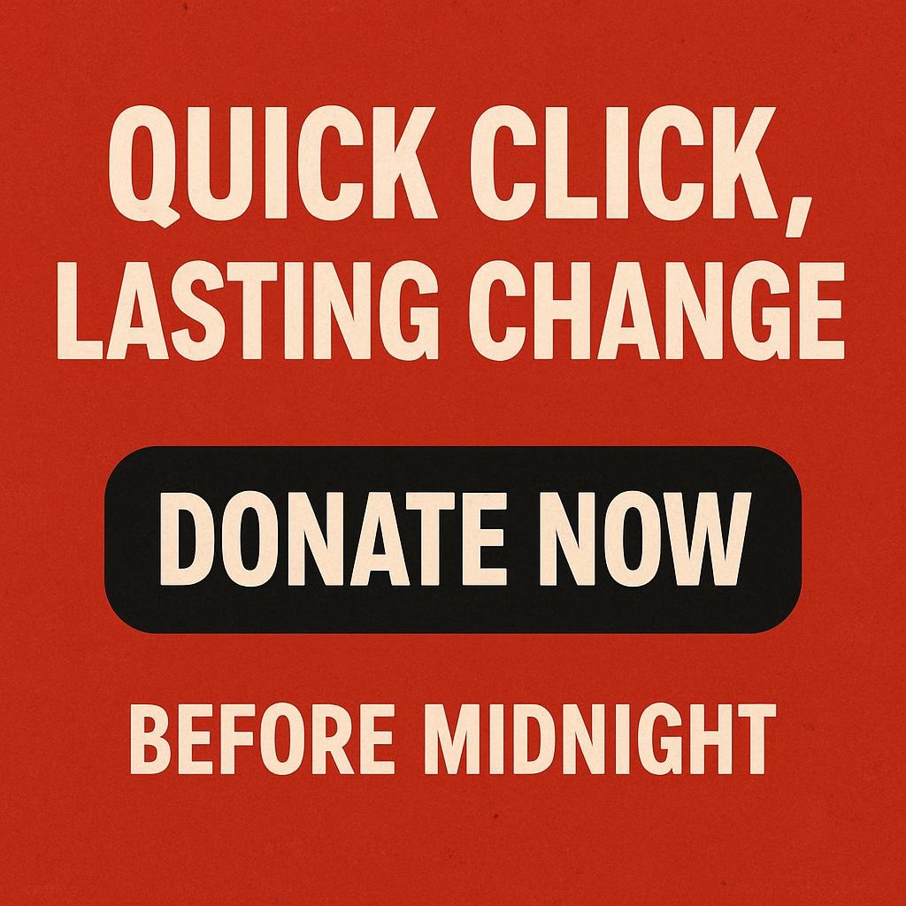 Quick Click, Lasting Change: Donate Now Before Midnight